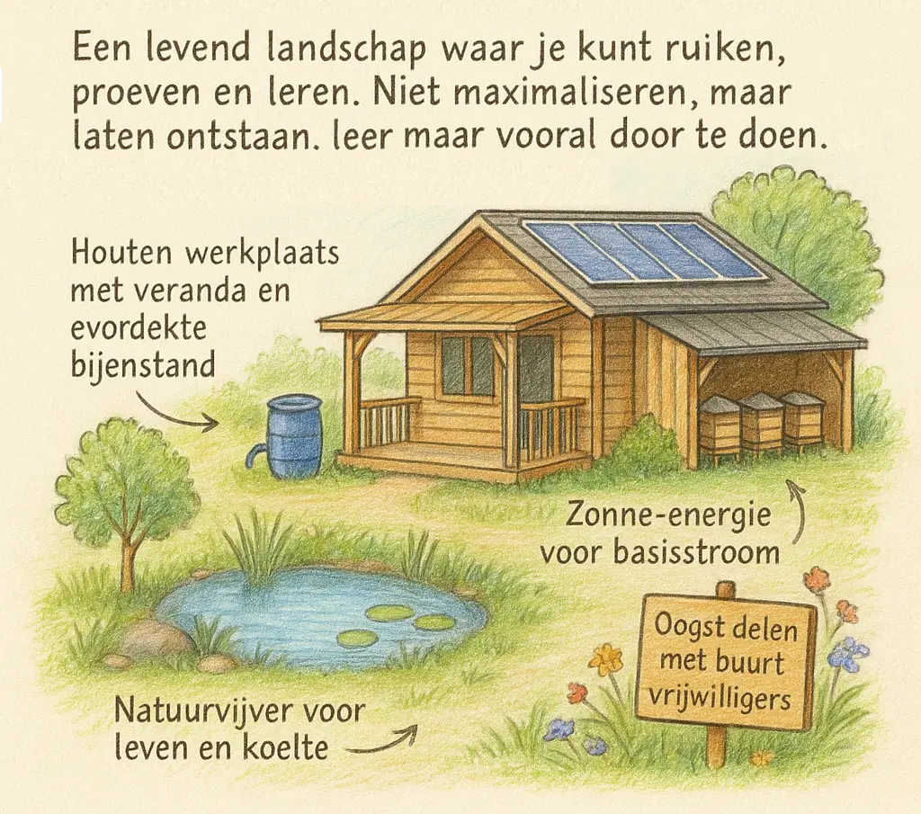 Visual van 'Mijn droom' voor het voedselbos